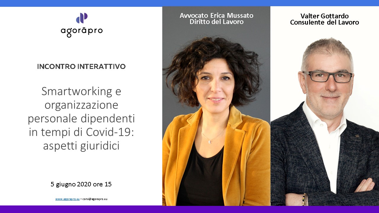 Smartworking e organizzazione personale dipendenti in tempi di Covid-19: aspetti giuridici