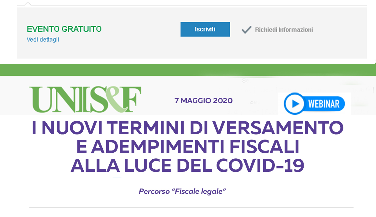 I nuovi termini di versamento e adempimenti fiscali alla luce del Covid-19