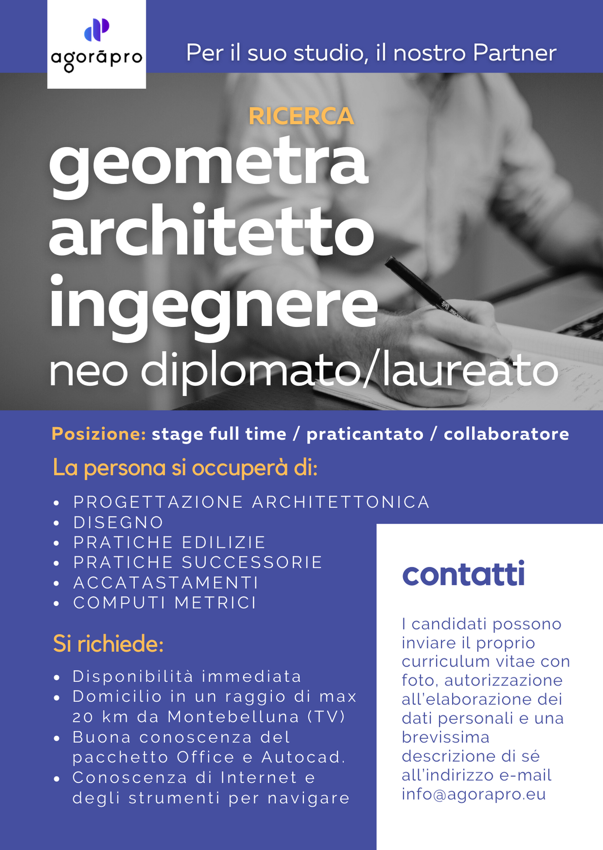 Partner Agor pro Ricerca Geometra Architetto Ingegnere Neodiplomato a 