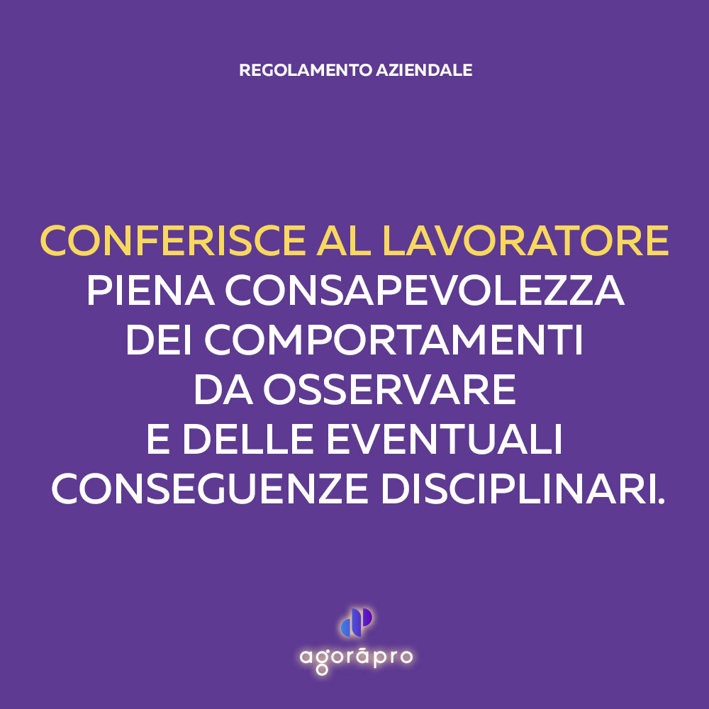 Regolamento aziendale: servizio integrato e multidisciplinare del network di professionisti Agoràpro.